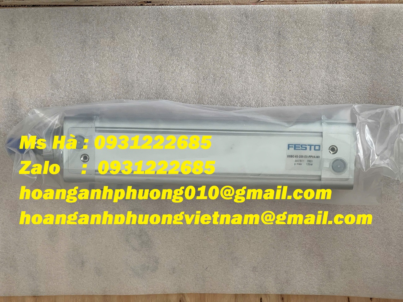 Chính hiệu - Xi lanh khí nén DSBC-63-200-D3-PPVA-N3 Festo